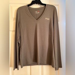 Fila sporty top; Gray; Polyester/Spandex; Size L